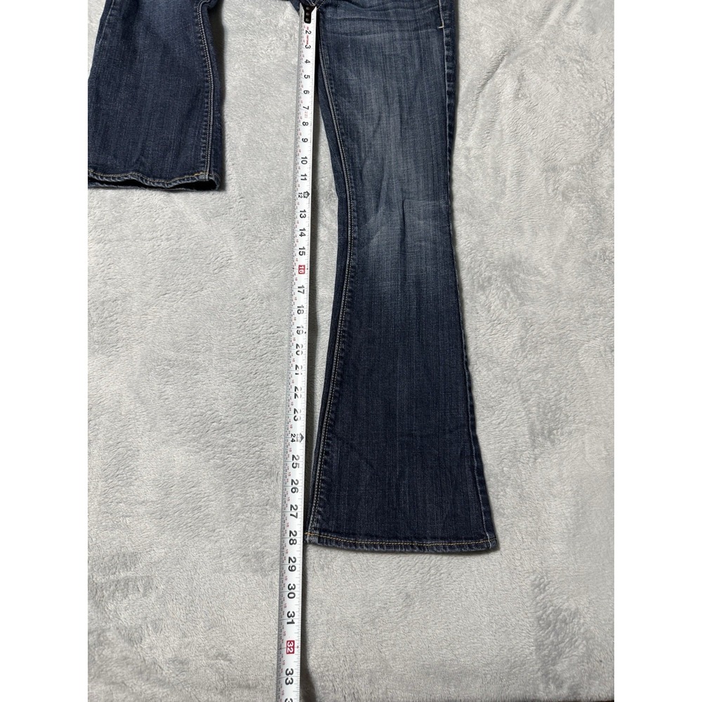 American Eagle Jeans Women's 00 Short Blue Artist Flare Denim Dark Wash 26x28 - Picture 3 of 9